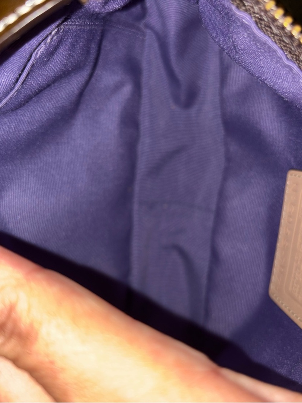 Coach vintage Patchwork Wristlet in Brown, Purple, Gold and Tan - Picture 5 of 5